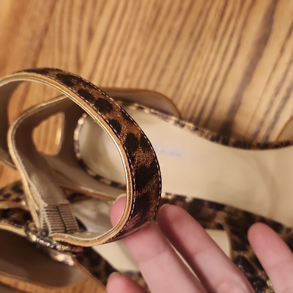 Kate Spade Metalic Copper Animal Print Block Heel Shoes NEW 9.5 - Picture 12 of 12